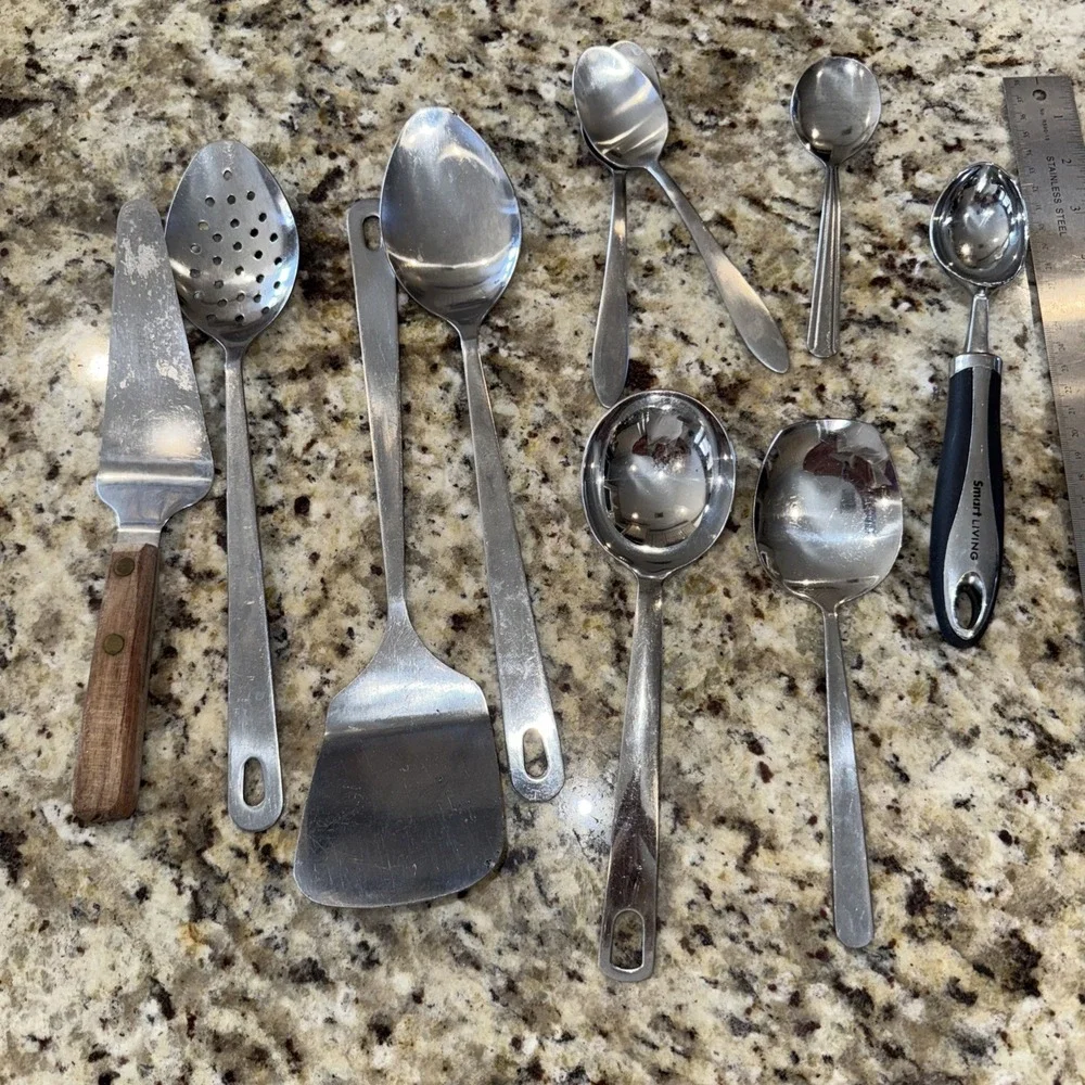 Stainless Steel Kitchen Utensils, Slotted Spoon, Spoon ice cream scoop Etc 5169‎